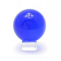 Куля кришталева на підставці синя (6 см), K328848 - фото товару