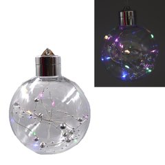 Ялинкова куля LED срібло "Гірлянди" 10см, 1шт/етик., K2752646OO9977-10S - фото товару