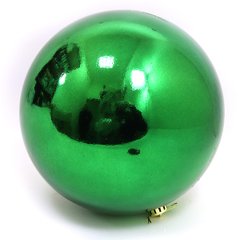 Великий ялинкова куля глянц. "GREEN" 20см, 1шт/етик., K2742259OO0979-20GGR - фото товару