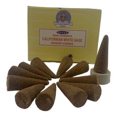 Californian White Sage Dhoop Cone (Біла Шавлія) (Satya) 12 конусів в упаковці, K335026 - фото товару