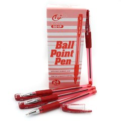 Ручка кулькова -масло "Tianjiao" з грипом, черв., K2713054OO501P-red - фото товару
