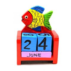 Календар настільний "Риба" дерев'яний (10х7х4 см), K332996 - фото товару