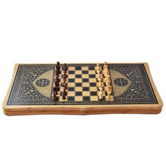 Ігровий набір 3в1 нарди і шахи та шашки (62х62 см) В6535, В6535 - фото товару
