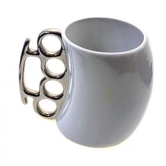 Чашка керамічна "Кастет" біла (10х13х8см) (350 мл.), K332880A - фото товару