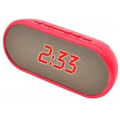 Часы сетевые VST-712Y-1, красные, USB, SL7964 - фото товара