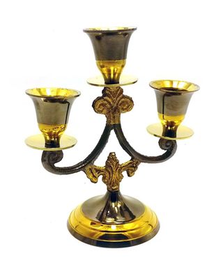 Підсвічник бронзовий на 3 свічки "Антик" (14х12х7 см)(Candle Stand 3C Tree Antic), K328283 - фото товару