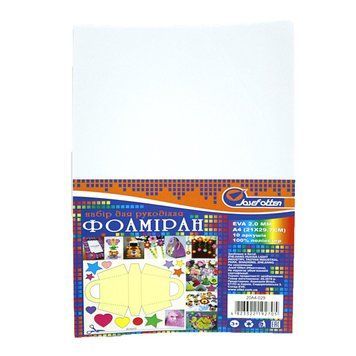 Фоамиран EVA 2.0&plusmn;0.1MM "Белый" A4 (21X29.7CM), K2741422OO20A4-029 - фото товара