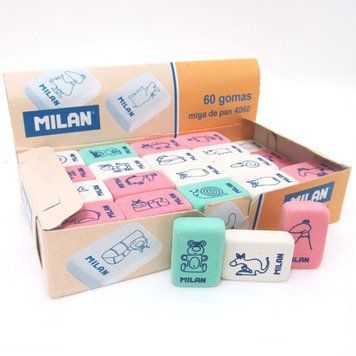 Ластик прямокутний "TM MILAN" 2,8*1,9*1см, mix, K2738590OO4060CNM - фото товару