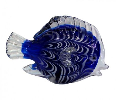 Рыба синяя цветное литое стекло, K89190065O362836331 - фото товара