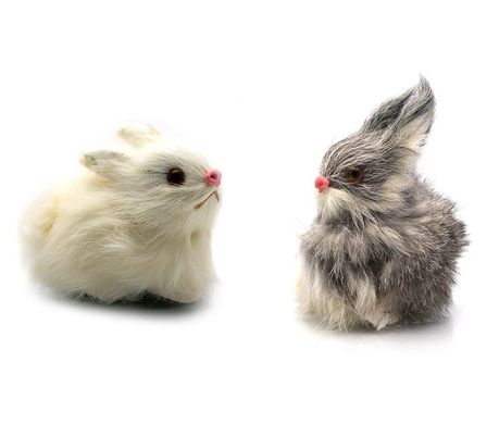 Кролик (натуральне хутро)(9,5х6х5 см), K323276 - фото товару