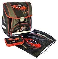 Набір: рюкзак-коробка+мішок для взуття+пенал плоский "Racing" (1002890), K2731157OOPREMIUM-F - фото товару