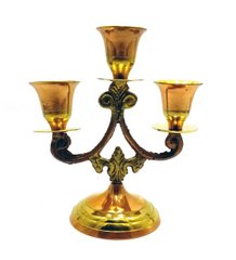 Підсвічник бронзовий на 3 свічки (14х12х7 см)(Candle Stand 3C Tree Copper), K328287 - фото товару