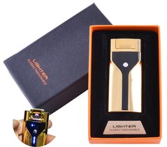 Запальничка в подарунковій коробці Lighter (Подвійна блискавка) №HL-50 Gold, №HL-50 Gold - фото товару