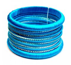 Комплект из 13 браслетов кольцо в ткани Голубой, K89080328O362834504 - фото товара