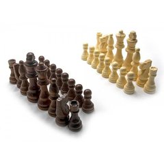 Шахові фігури дерев'яні в блістері (h фігур 3,5-7,5 см, d 1,8-2,2 см) (3"), K325197 - фото товару