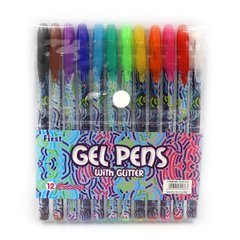 Набір гелевих ручок глиттер "Gel pens" 12шт., PVC, K2754276OO1233-12F - фото товару