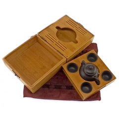 Чайний набір в бамбуковому футлярі (19х19х10,5 см)A, K328104A - фото товару