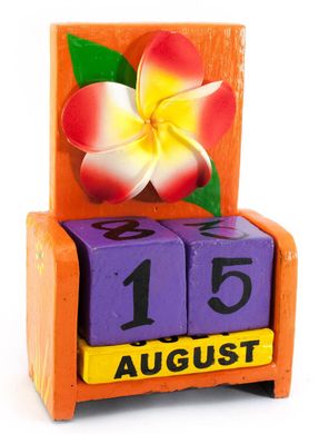 Календарь настольный "Цветок" дерево (15х10х5 см), K329906 - фото товара