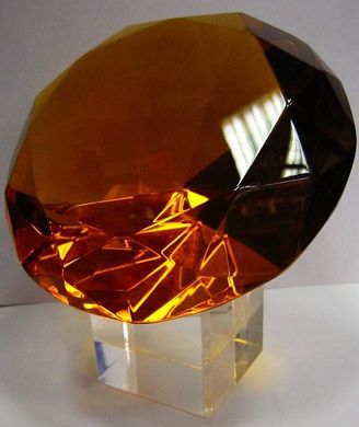 Кристалл хрустальный "янтарь" (12 см), K321889 - фото товара