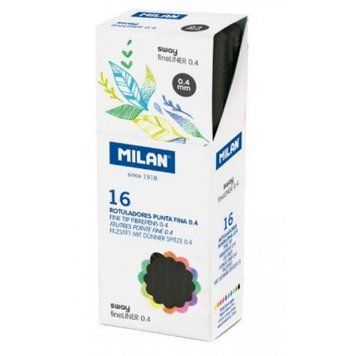 Лінер тонкий черн. SWAY fineliner ТМ "MILAN" D0,4mm, K2749400OO610041680 - фото товару