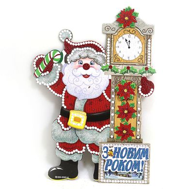 Плакат "Дед Мороз с часами" 30см, укр.надпись, K2742605OO9847 - фото товара