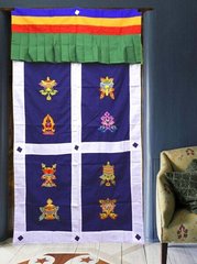 Фіранка дверна Тибетська з вишивкою №1, K89040387O1137470794 - фото товару