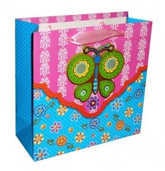Пакет подарунковий "Метелик" Блакитний + Рожевий, K89040294O362833361 - фото товару