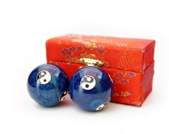 Массажные шары Баодинга пара Эмаль Инь Ян синие, K89290016O1137476156 - фото товару