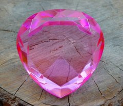 Сердце цветное стекло Розовое, K89190055O621687655 - фото товара