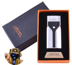 Запальничка в подарунковій коробці Lighter (Подвійна блискавка) №HL-50 Silver, №HL-50 Silver - фото товару