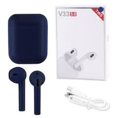 Бездротові навушники V33 5.0 з кейсом, dark blue, SL3894 - фото товару