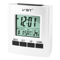 Годинники електронні говорять VST-7027, температура, 2 * AA, SL1734 - фото товару