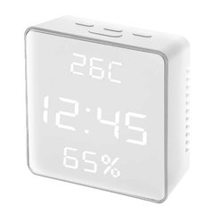 Часы сетевые VST-887Y-6, белые, температура, влажность, USB, 7985 - фото товара