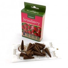 Strawberry Premium Incense Cones (Клубника)(Tulasi) Конусы, K334564 - фото товара