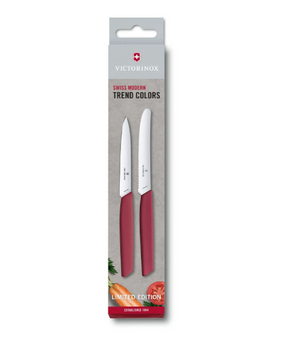 Набір кухонний Swiss Modern Paring Set 2шт з черв. ручками (2 ножа) в подар. упак. (Lim.Ed, 6.9096.2L4 - фото товару
