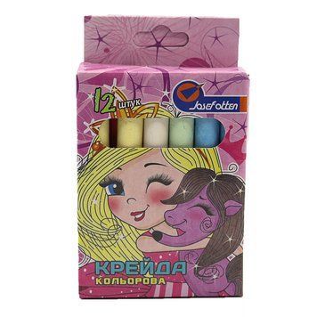 Мел цветной круглый Josef Otten "Little princess"8*0,9см,6цв.12шт.карт.уп.с держ,1шт/этик., K2744371OO2016S_ - фото товара