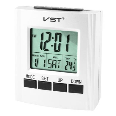 Часы электронные говорящие VST-7027, температура, 2*AA, SL1734 - фото товара
