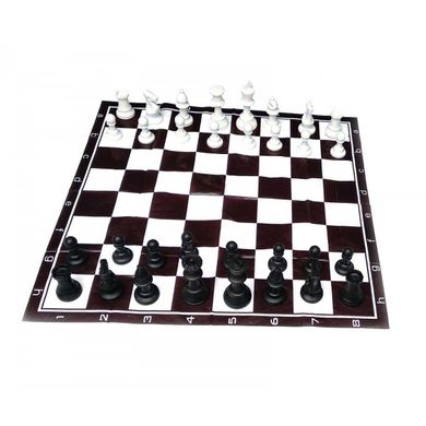 Шахматы дорожные в блистере с мягкой доской полимер (h фигур 4.5-9.5 см ,d-3.5 см), K332386 - фото товара