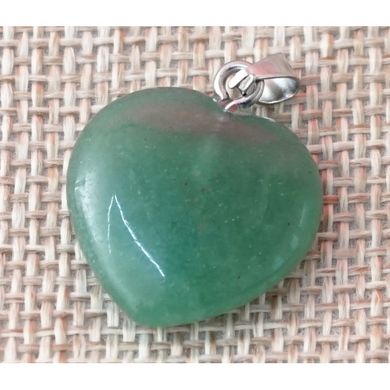 Кулон кам'яний Серце Зелений авантюрин 2*0,5*2 см., K89170413O1925783528 - фото товару