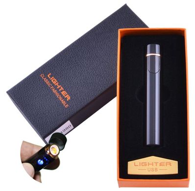 USB запальничка в подарунковій упаковці Lighter (Спіраль розжарювання) №XT-4980 Black, №XT-4980 Black - фото товару
