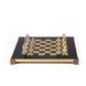 S32RED шахматы "Manopoulos", "STAUNTON", латунь, в деревянном футляре, красные, фигуры классические золото/серебро 28х28см, 3,2кг