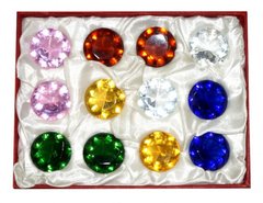 Комплект 12 цветных стеклянных кристалов, K89190037O362836753-sk - фото товару