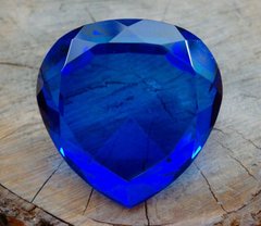 Серце кольорове скло Синє, K89190055O621687656 - фото товару
