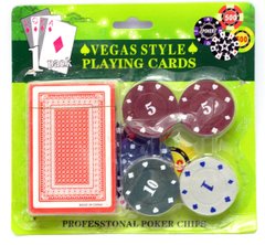 Покерний набір (17х16,5х2 см)(20 фішок), K328518 - фото товару
