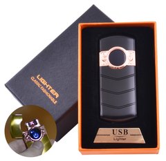 Электроимпульсная зажигалка в подарочной коробке LIGHTER (USB) №HL-123 Black, №HL-123 Black - фото товара