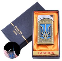 Запальничка в подарунковій коробці Україна (Гостре полум'я) №UA-20 Gold, №UA-20 Gold - фото товару