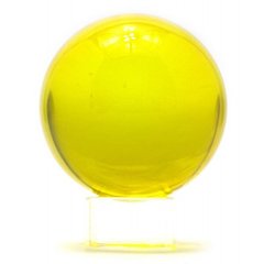 Куля кришталева на підставці жовта (6 см), K328729 - фото товару