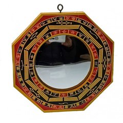 Зеркало багуа (13х13х1,5 см) выпуклое, K334195 - фото товару