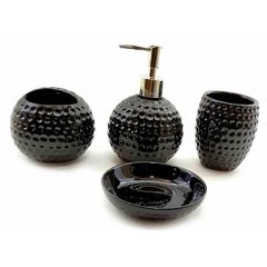 Набор для ванной Гольф керамический (23х21х11 см) черный, K332749A - фото товара