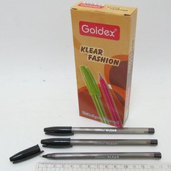 Ручка масляна Goldex Klear Fashion # 734 Індія Black 1,0 мм, K2730588OO734-bk - фото товару